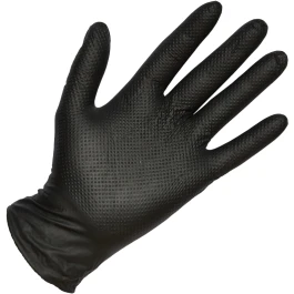 MAEX0216 - QNUBU - PROFESSIONAL NITRILE GLOVES BLACK | DIAMOND SIZE L - 200 GLOVES