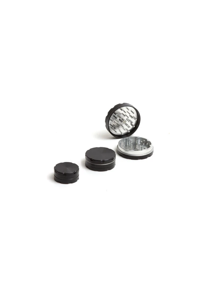 912178 - GRINDER DE LUXE ALUMINIUM 50MM 2-PART BLACK