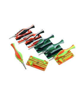 MAEX0144 - QNUBU - RECOLECTOR DE NECTAR DE SILICONA 'COLORADO' CON PUNTA DE TITANIO | 14 CM