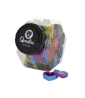 MAEX0161 - QNUBU - ENVASES DE SILICONA CON DISPLAY | CORAZÓN 18ml 50pcs