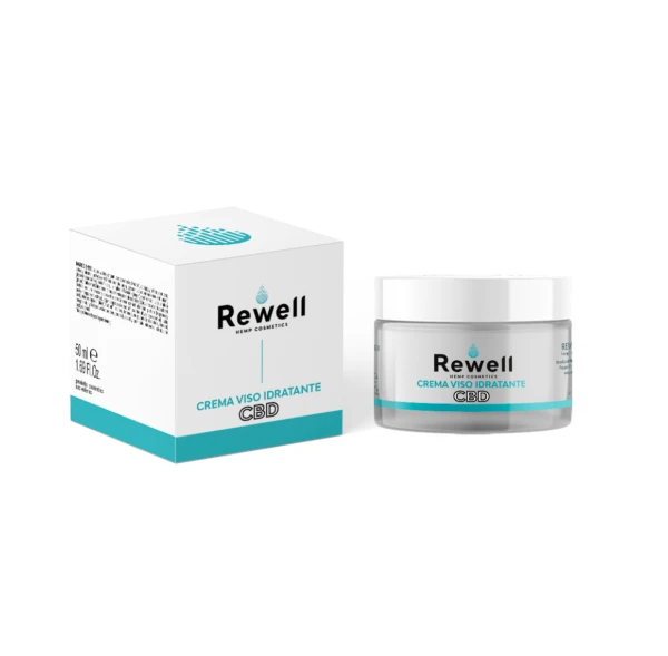 RE0010 - REWELL - CREMA FACIAL HIDRATANTE CON CBD | 50ml 250mg CBD