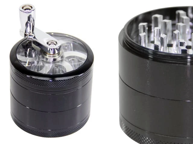 912188 - MOULIN 62 MM 4 PIÈCES NOIR POLLINATOR