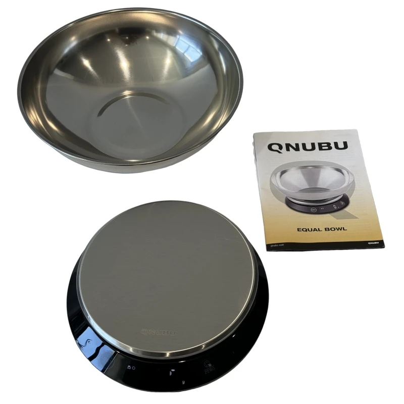 PESO0001 - QNUBU - BILANCIA DIGITALE ACCIAIO INOX | EQUAL BOWL - MAX 5 KG STEP 1G