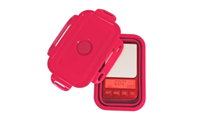 BILANCIA DIGITALE KENEX OMEGA OMG-200 MAX 200 GRAMMI STEP 0,01G CON VASCHETTA IN SILICONE PIEGHEVOLE