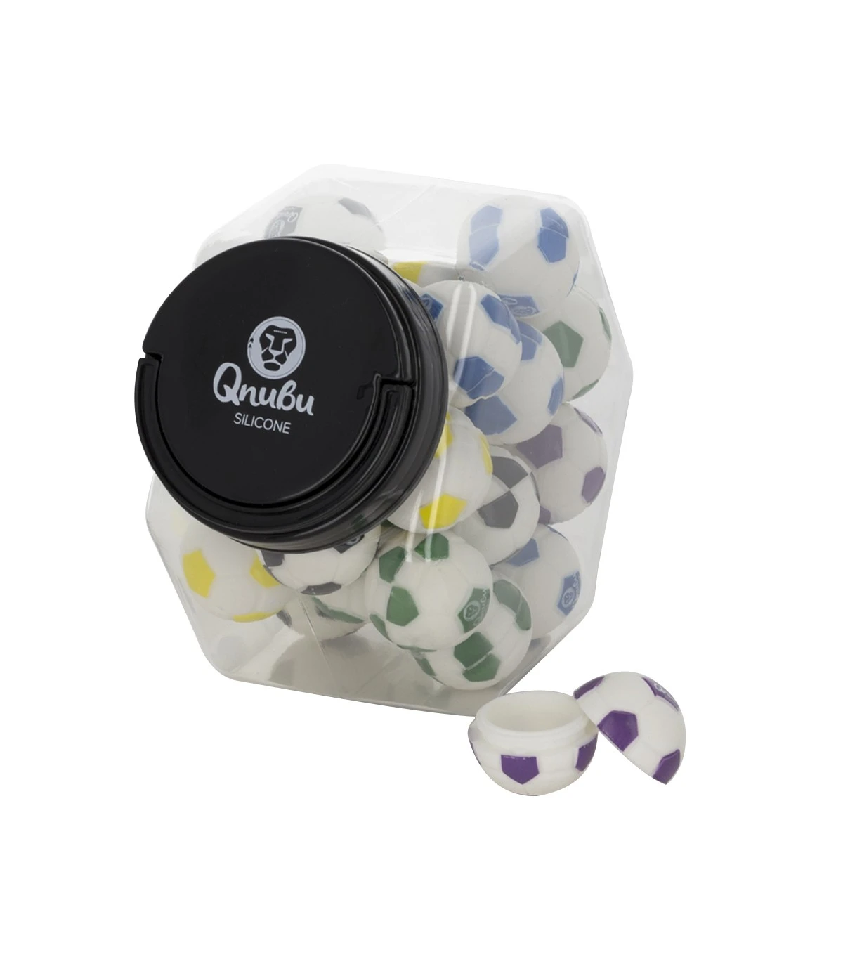 MAEX0168 - QNUBU - CONTENITORI IN SILICONE CON DISPLAY | PALLA 8ml 25pz