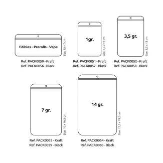 QNUBU - ZIP BAG ANTIODORE | CARTA KRAFT PER PREROLLS, EDIBILI E PENNE VAPORIZZATORE 50PZ