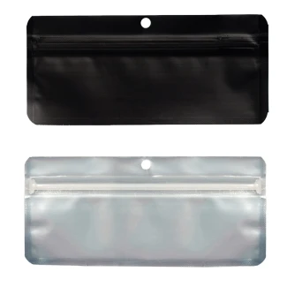 PACK0056 - QNUBU - ZIP BAG SACCHETTO ANTIODORE NERO | PREROLLS, EDIBILI E PENNE VAPORIZZATORE 50pz