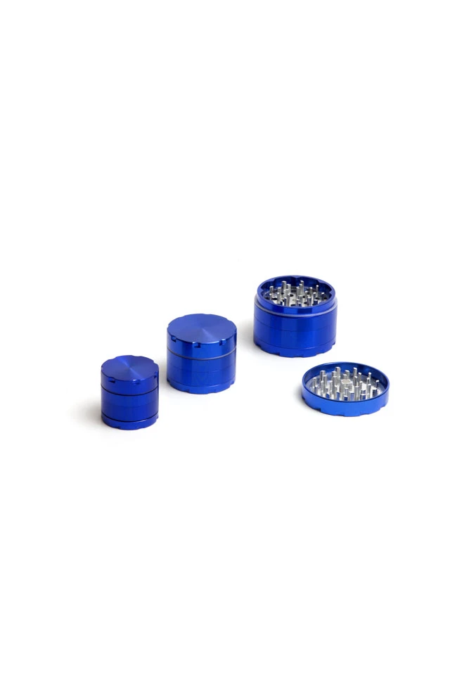 912183 - GRINDER DE LUXE ALLUMINIO 40MM  4 PARTI AZZURRO